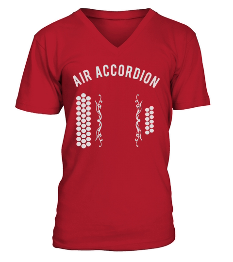 Air Accordion T shirt - Diatonic Accordion Tshirt V-Neck T-shirt