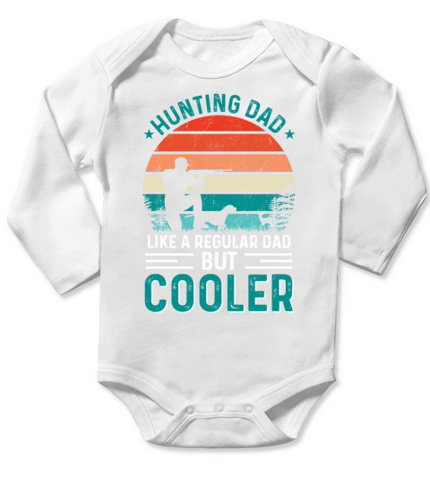 Hunting Dad Fathers Day T Shirt Design Long Sleeve Baby One-Piece
