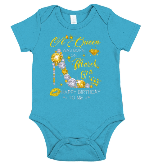A Queen Are Born On January 7th Happy Birthday Short Sleeve Baby One-Piece
