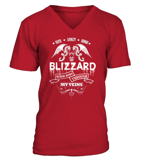 BLIZZARD BLOOD RUNS THROUGH MY VEINS - TSHIRT for BLIZZARD V-Neck T-shirt