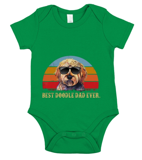 Vintage Goldendoodle Dad – Best Doodle Dad Ever Shirt Short Sleeve Baby One-Piece