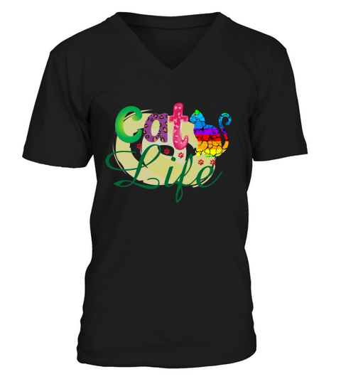 Cat Life V-Neck T-shirt