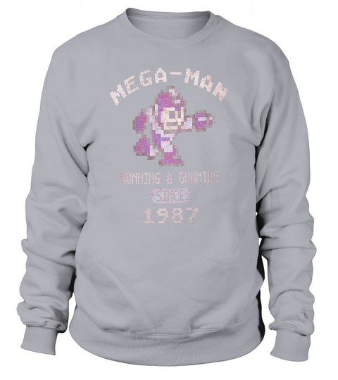 Mens Mega Man Running And Gunning Since 1987 Vintage T Shirt Sweatshirt Unisex
