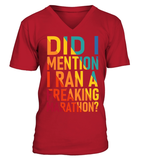 I Ran A Marathon Sarcastic Runner SVG V-Neck T-shirt