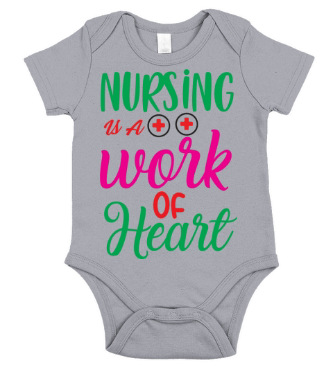 Nursing Is A Work Of Heart Short Sleeve Baby One-Piece