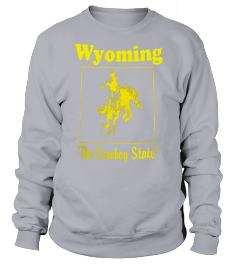 Mens Wyoming the cowboy state vintage Sweatshirt Unisex