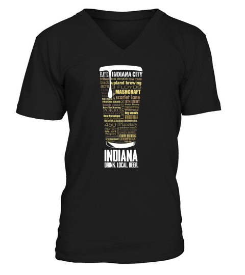 Indiana drink local beer V-Neck T-shirt