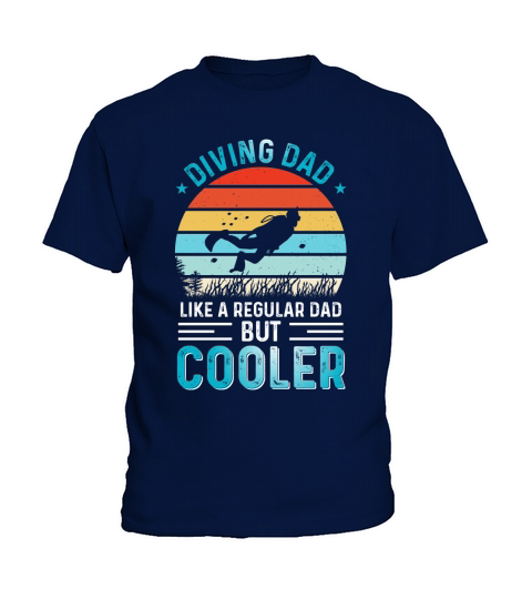 Diving Dad Fathers Day T Shirt Design Kids T-Shirt