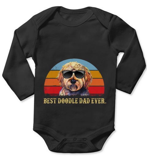 Vintage Goldendoodle Dad – Best Doodle Dad Ever Shirt Long Sleeve Baby One-Piece
