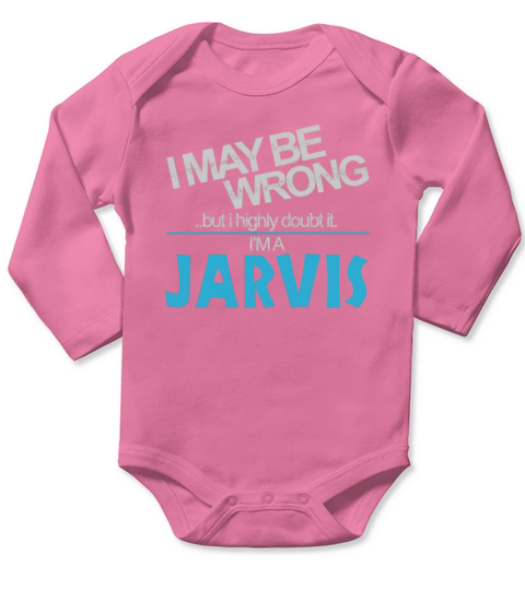 Jarvis Doubt Wrong - Jarvis Name Shirt Long Sleeve Baby One-Piece