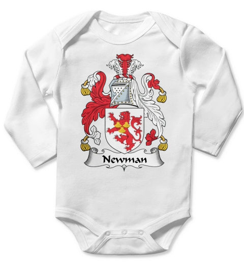 Newman Coat of Arms Irish Family Crests Long Sleeve Baby One-Piece