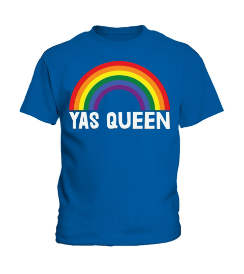 Yas Queen LGBTQ Rainbow Flag Support Kids T-Shirt